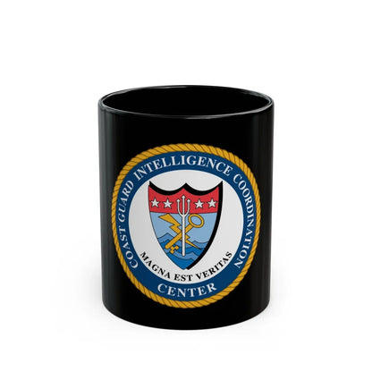 USCG Intelligence Coordination Ctr (U.S. Coast Guard) Black Coffee Mug-11oz-Go Mug Yourself