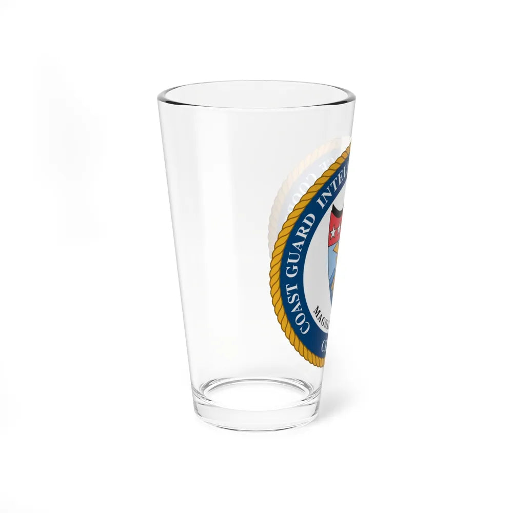 USCG Intelligence Coordination Ctr (U.S. Coast Guard) Pint Glass 16oz-Go Mug Yourself