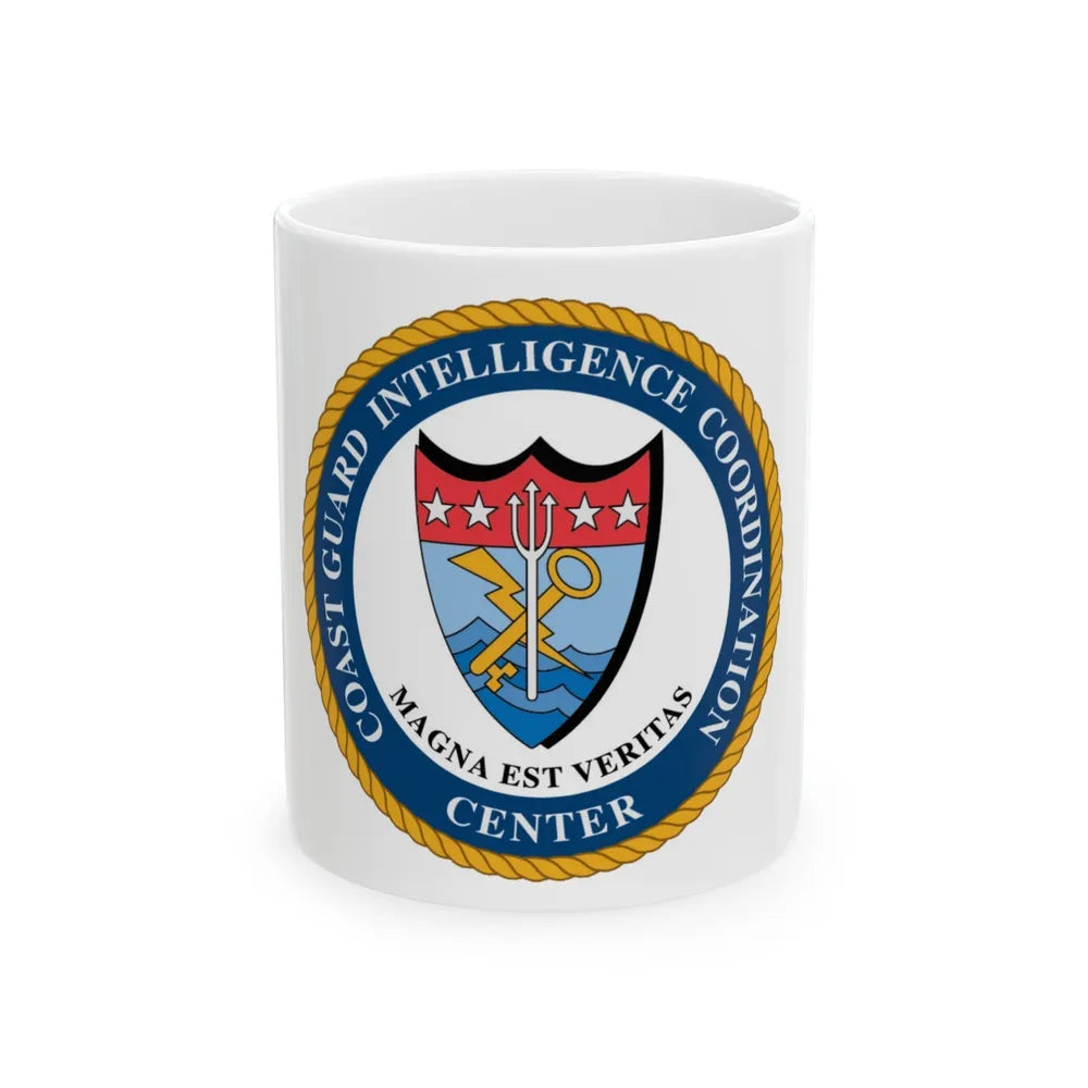 USCG Intelligence Coordination Ctr (U.S. Coast Guard) White Coffee Mug-11oz-Go Mug Yourself