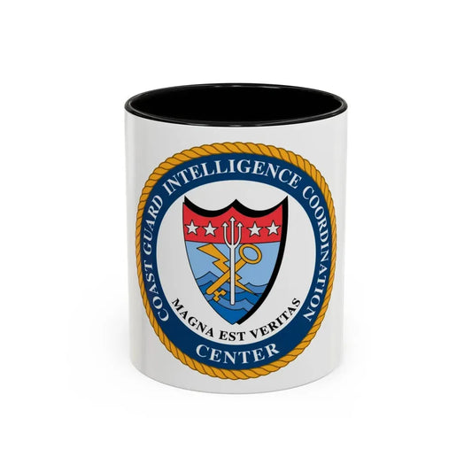 USCG Intelligence Coordination Ctr (U.S. Coast Guard) Accent Coffee Mug 11oz Black - Go Mug Yourself