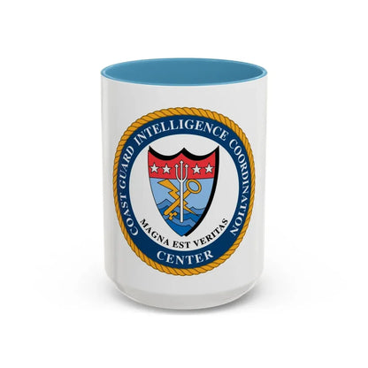 USCG Intelligence Coordination Ctr (U.S. Coast Guard) Accent Coffee Mug 15oz Light Blue - Go Mug Yourself