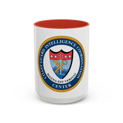 USCG Intelligence Coordination Ctr (U.S. Coast Guard) Accent Coffee Mug 15oz Red - Go Mug Yourself