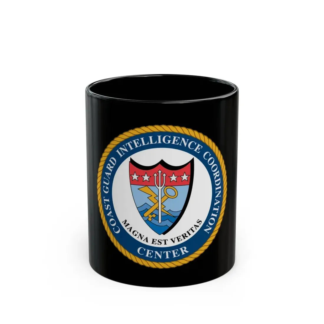 USCG Intelligence Coordination Ctr (U.S. Coast Guard) Black Coffee Mug 11oz - Go Mug Yourself