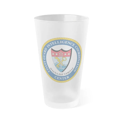USCG Intelligence Coordination Ctr (U.S. Coast Guard) Frosted Pint Glass 16oz Default Title - Go Mug Yourself