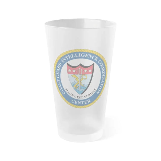USCG Intelligence Coordination Ctr (U.S. Coast Guard) Frosted Pint Glass 16oz Default Title - Go Mug Yourself