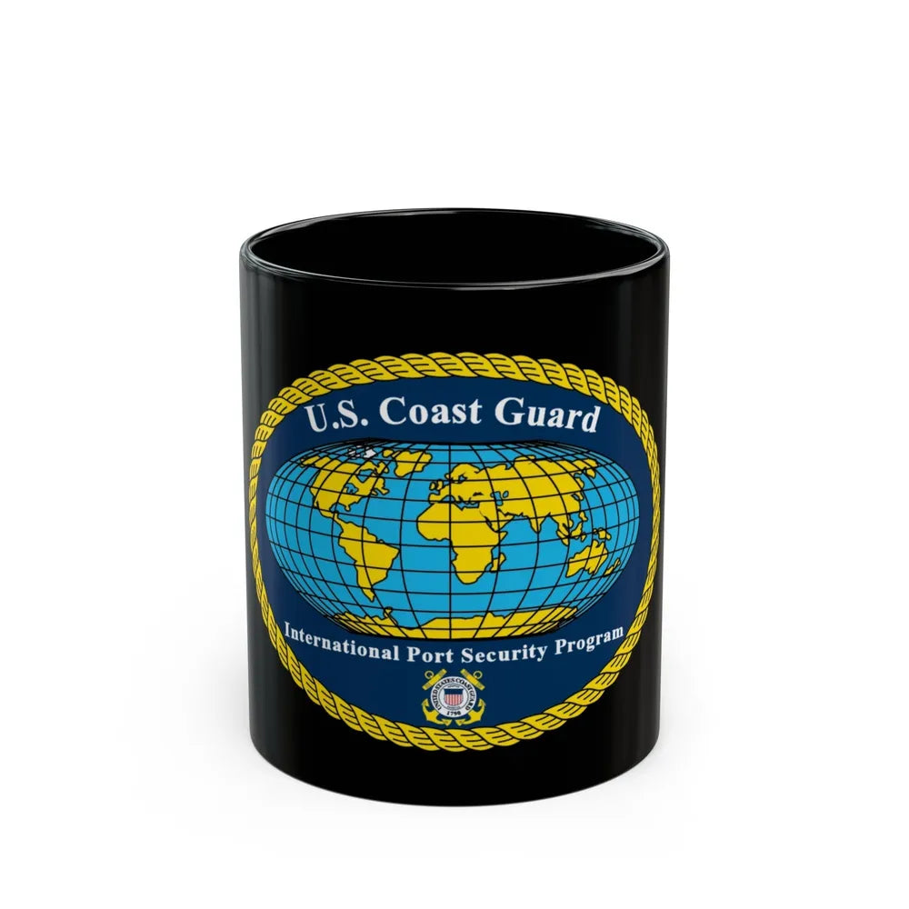 USCG International Port Security Program (U.S. Coast Guard) Black Coffee Mug-11oz-Go Mug Yourself