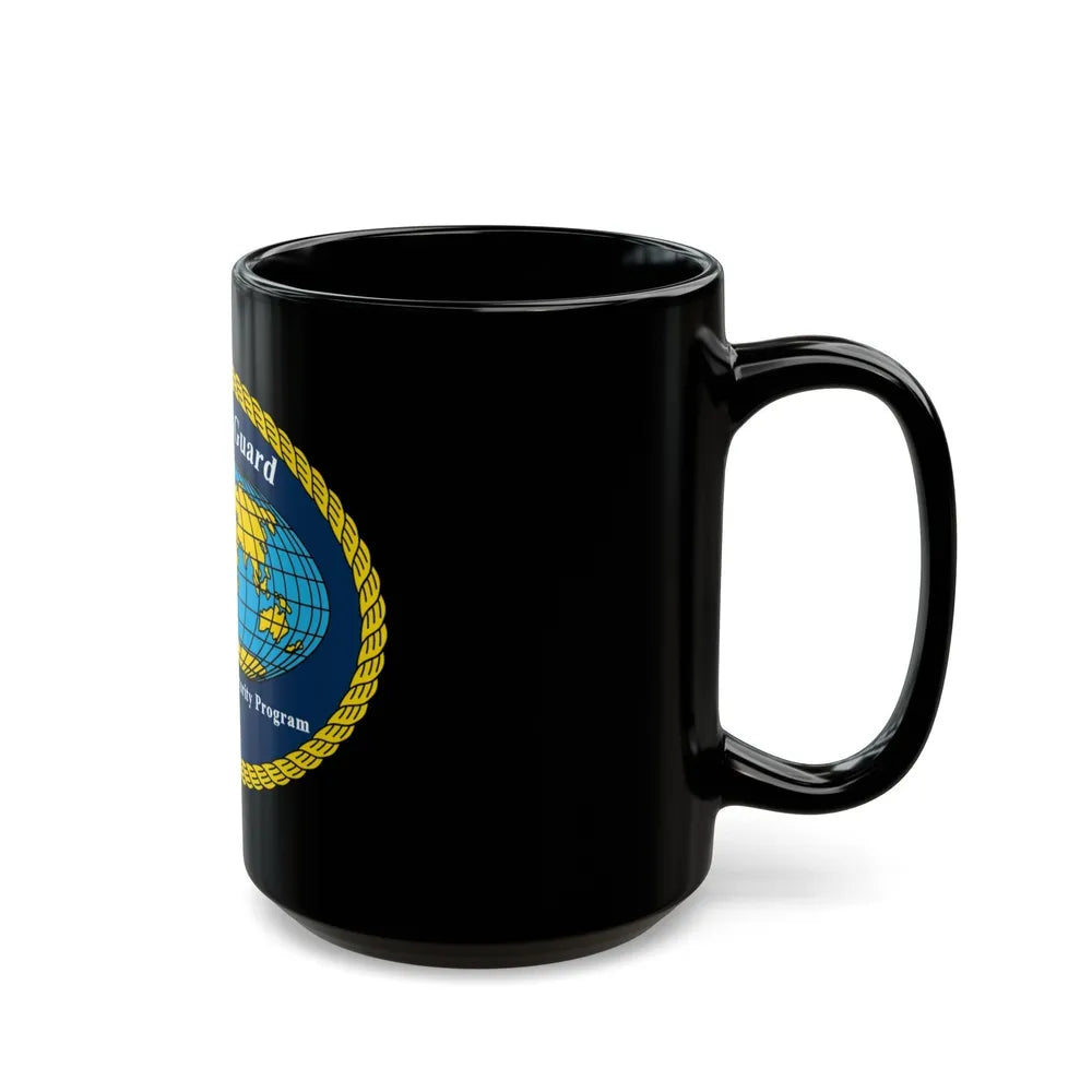 USCG International Port Security Program (U.S. Coast Guard) Black Coffee Mug-Go Mug Yourself