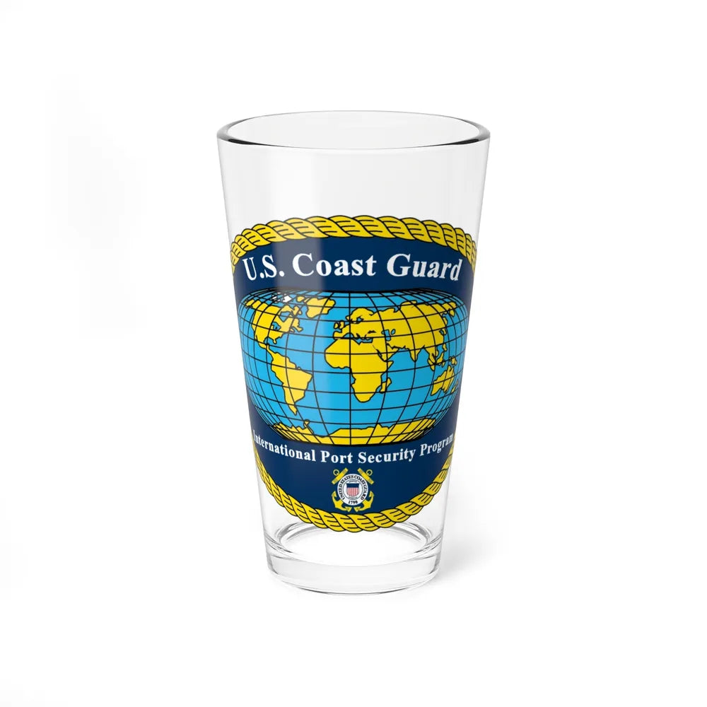 USCG International Port Security Program (U.S. Coast Guard) Pint Glass 16oz-16oz-Go Mug Yourself