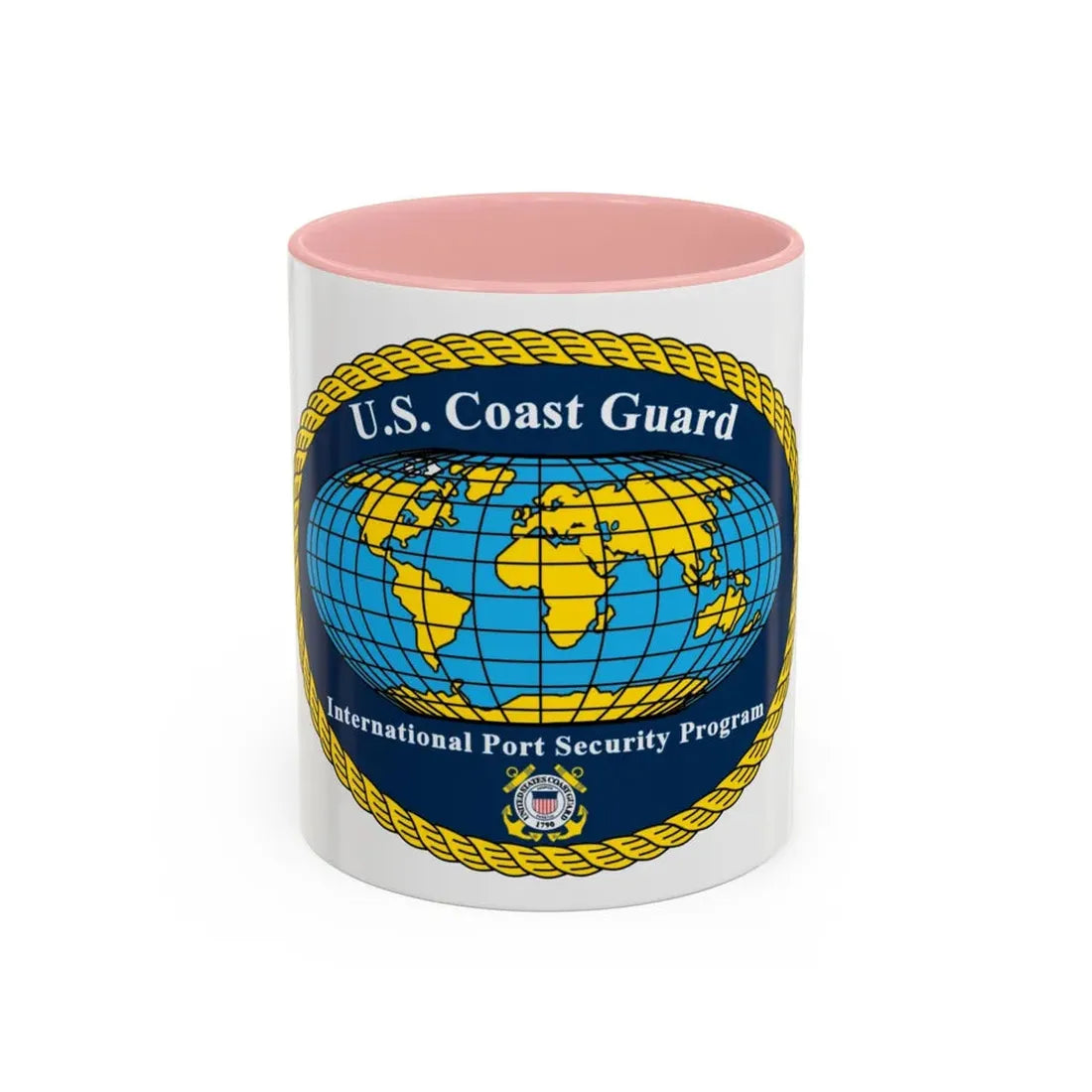 USCG International Port Security Program (U.S. Coast Guard) Accent Coffee Mug 11oz Pink - Go Mug Yourself