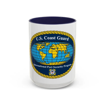 USCG International Port Security Program (U.S. Coast Guard) Accent Coffee Mug 15oz Navy - Go Mug Yourself