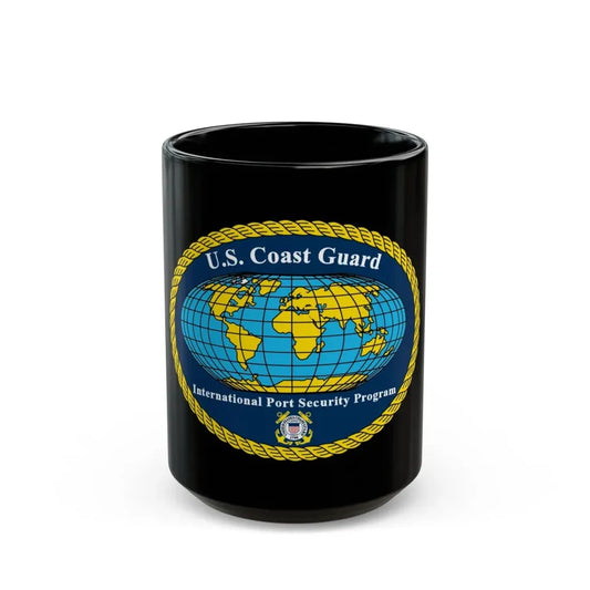 USCG International Port Security Program (U.S. Coast Guard) Black Coffee Mug 15oz - Go Mug Yourself