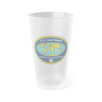 USCG International Port Security Program (U.S. Coast Guard) Frosted Pint Glass 16oz Default Title - Go Mug Yourself