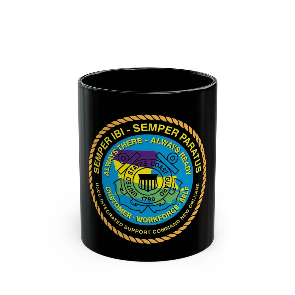 USCG ISC New Orleans (U.S. Coast Guard) Black Coffee Mug-11oz-Go Mug Yourself