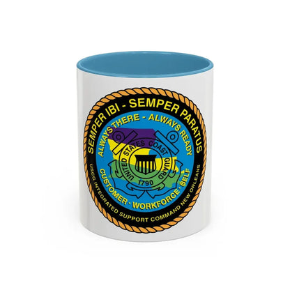USCG ISC New Orleans (U.S. Coast Guard) Accent Coffee Mug 11oz Light Blue - Go Mug Yourself