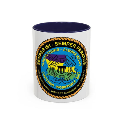 USCG ISC New Orleans (U.S. Coast Guard) Accent Coffee Mug 11oz Navy - Go Mug Yourself