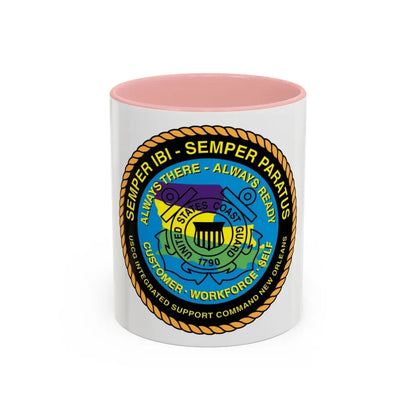 USCG ISC New Orleans (U.S. Coast Guard) Accent Coffee Mug 11oz Pink - Go Mug Yourself