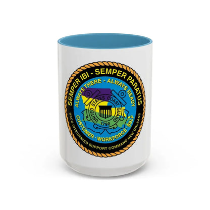 USCG ISC New Orleans (U.S. Coast Guard) Accent Coffee Mug 15oz Light Blue - Go Mug Yourself
