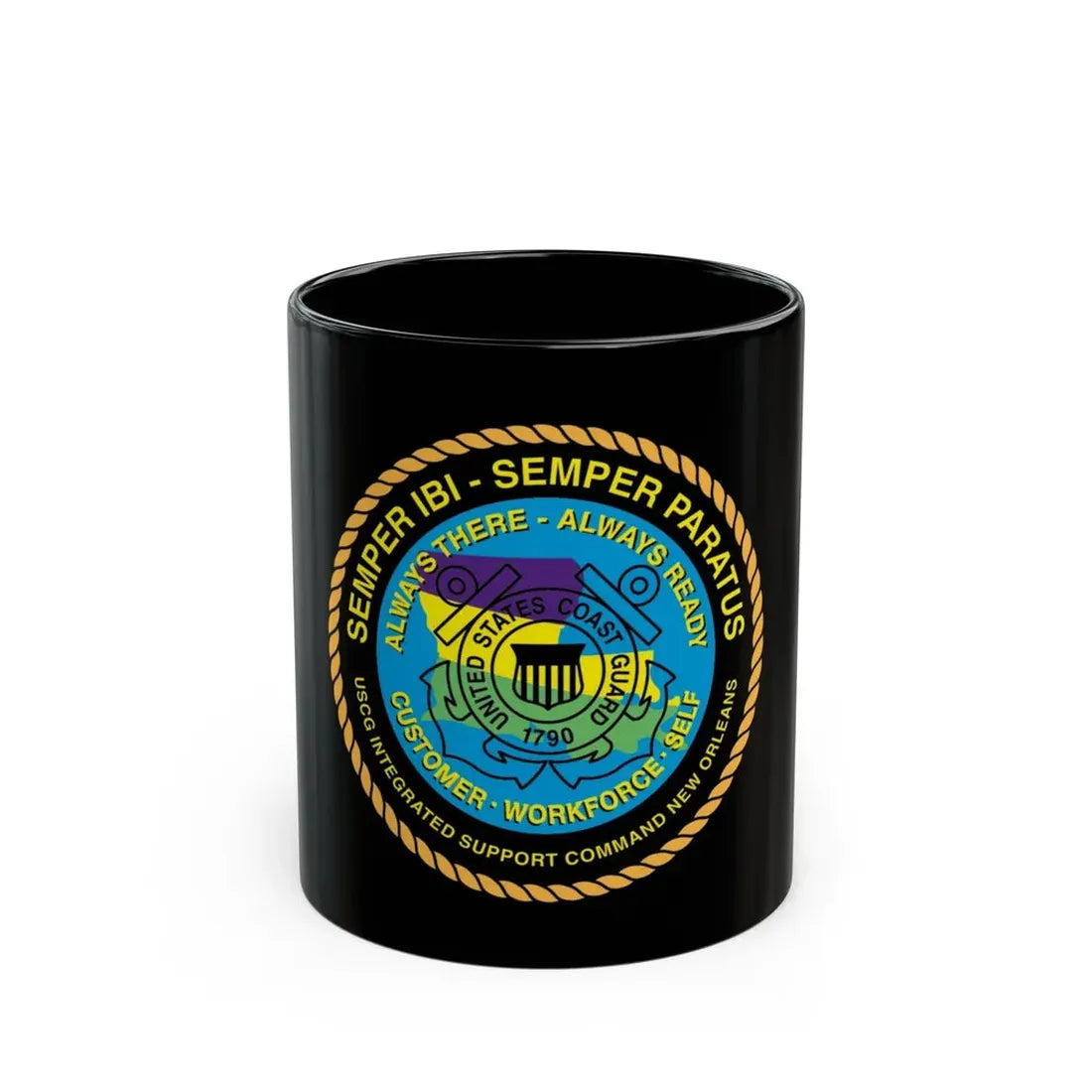 USCG ISC New Orleans (U.S. Coast Guard) Black Coffee Mug 11oz - Go Mug Yourself