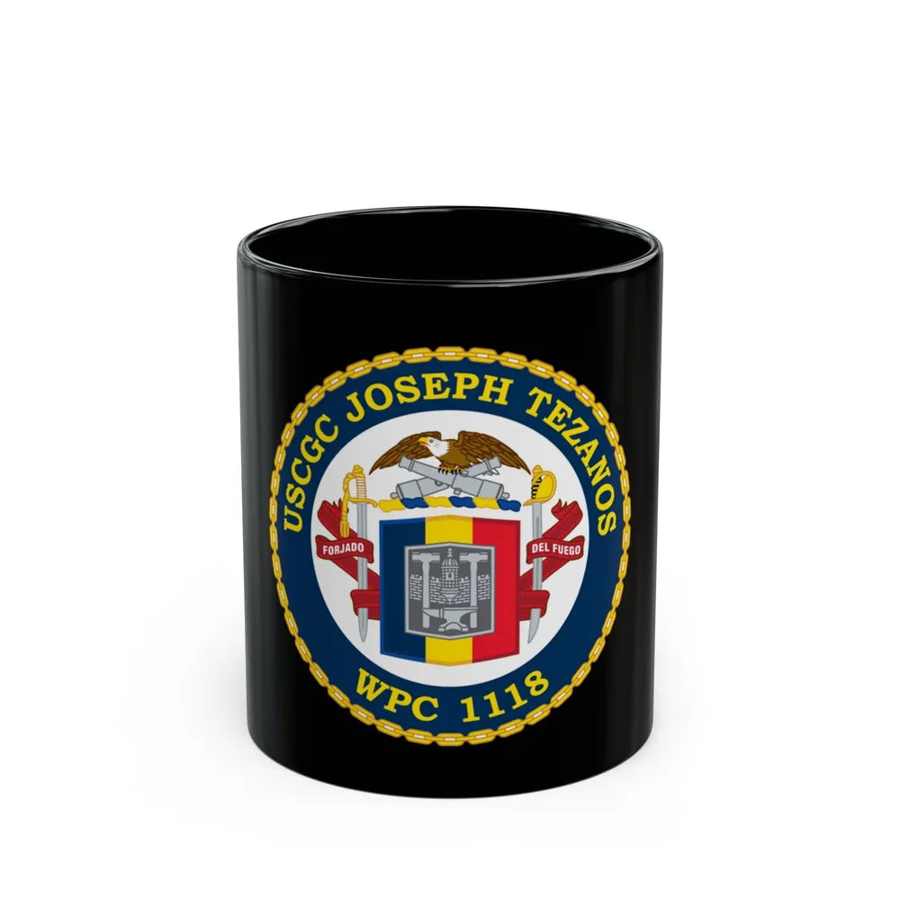 USCG Joseph Tezanos WPC 1118 (U.S. Coast Guard) Black Coffee Mug-11oz-Go Mug Yourself