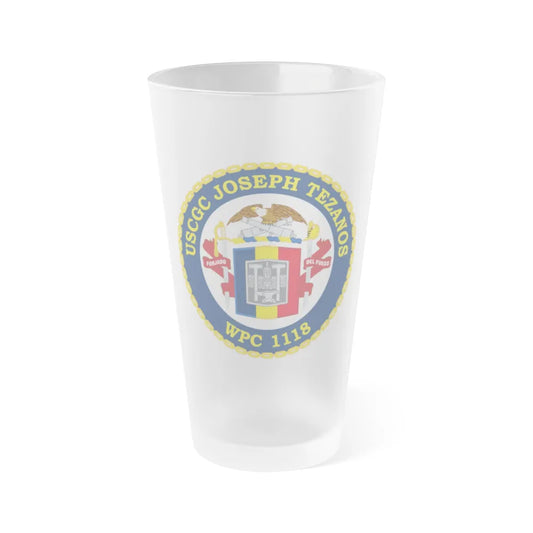 USCG Joseph Tezanos WPC 1118 (U.S. Coast Guard) Frosted Pint Glass 16oz-Go Mug Yourself