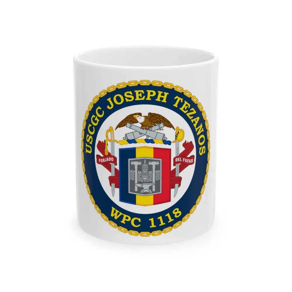 USCG Joseph Tezanos WPC 1118 (U.S. Coast Guard) White Coffee Mug-11oz-Go Mug Yourself