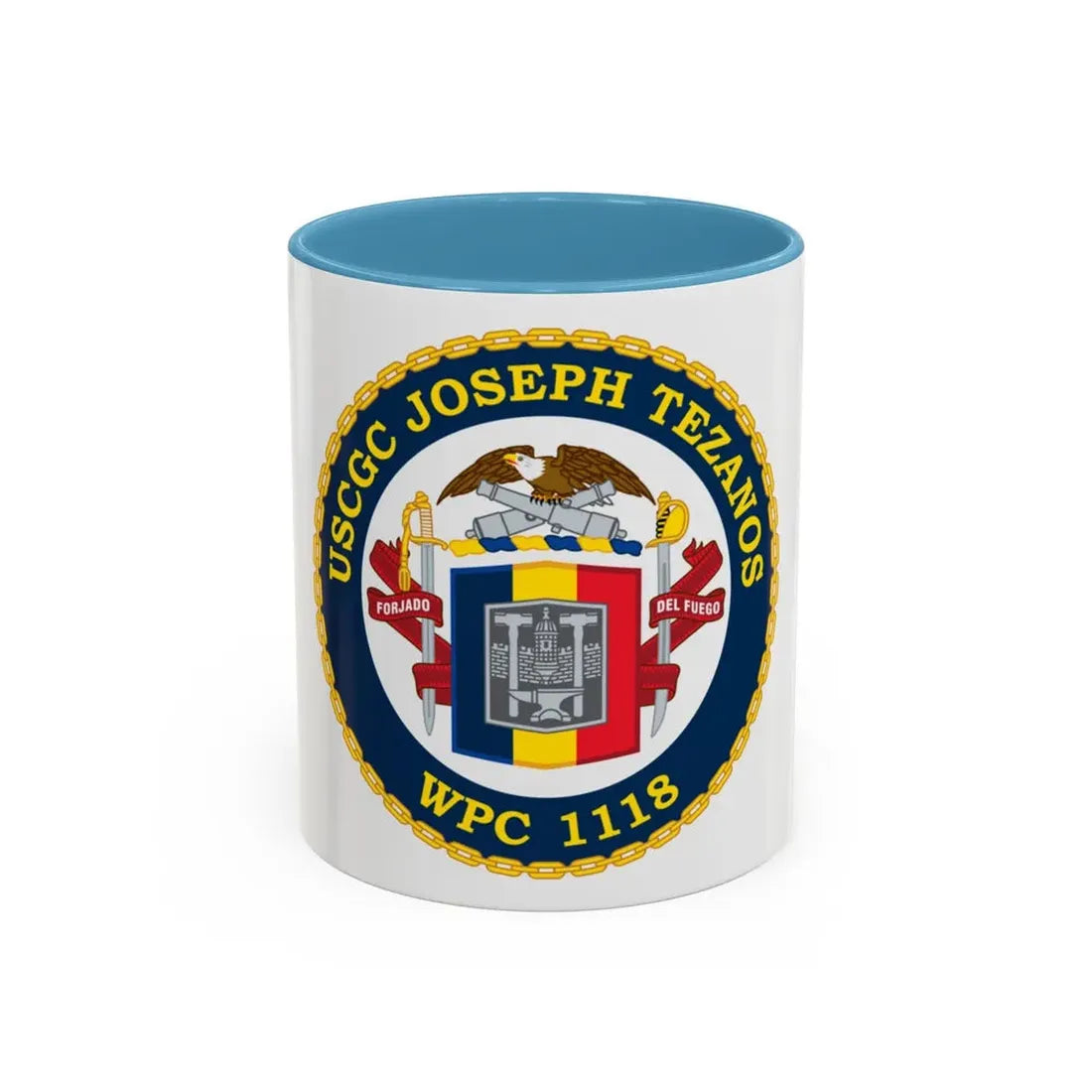 USCG Joseph Tezanos WPC 1118 (U.S. Coast Guard) Accent Coffee Mug 11oz Light Blue - Go Mug Yourself