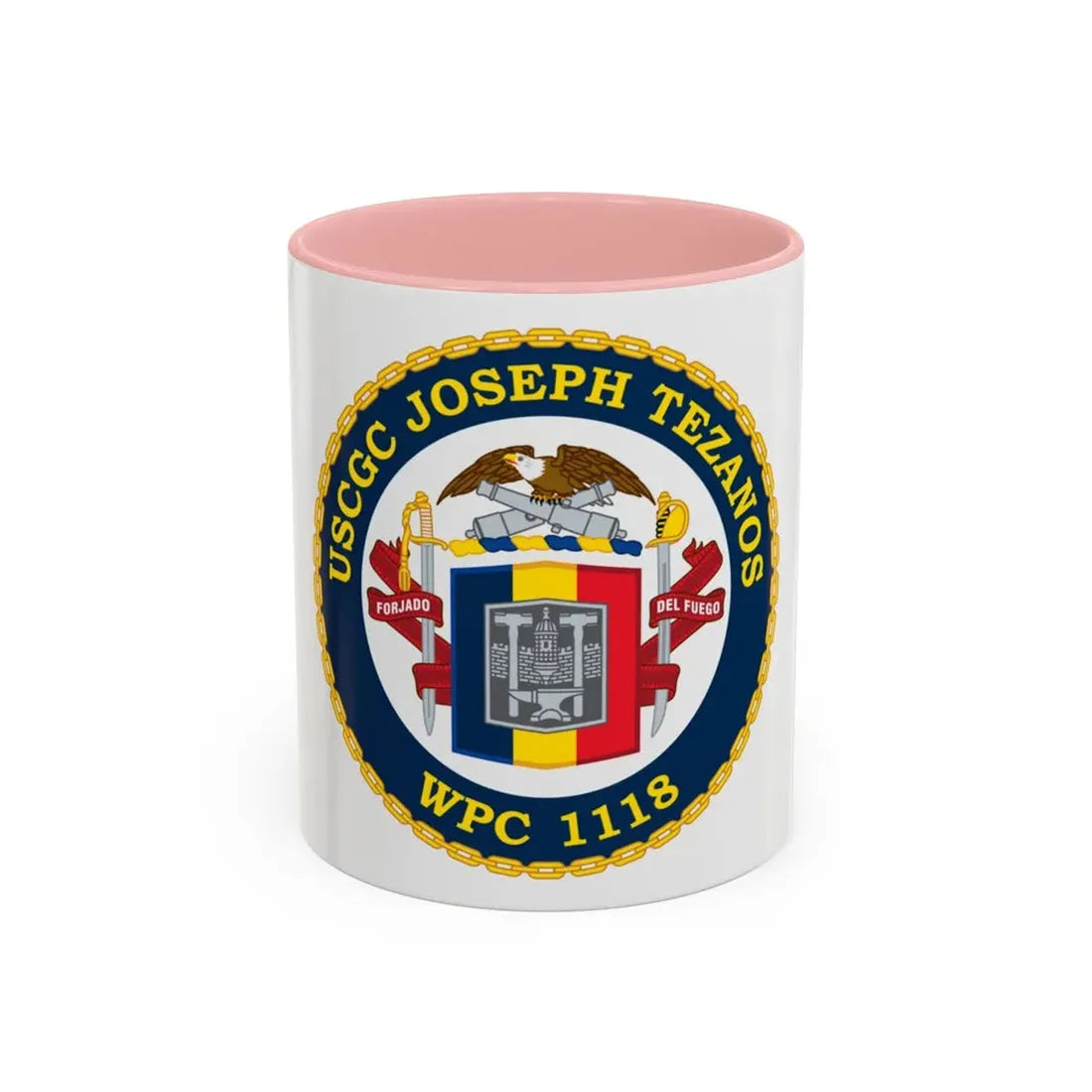 USCG Joseph Tezanos WPC 1118 (U.S. Coast Guard) Accent Coffee Mug 11oz Pink - Go Mug Yourself