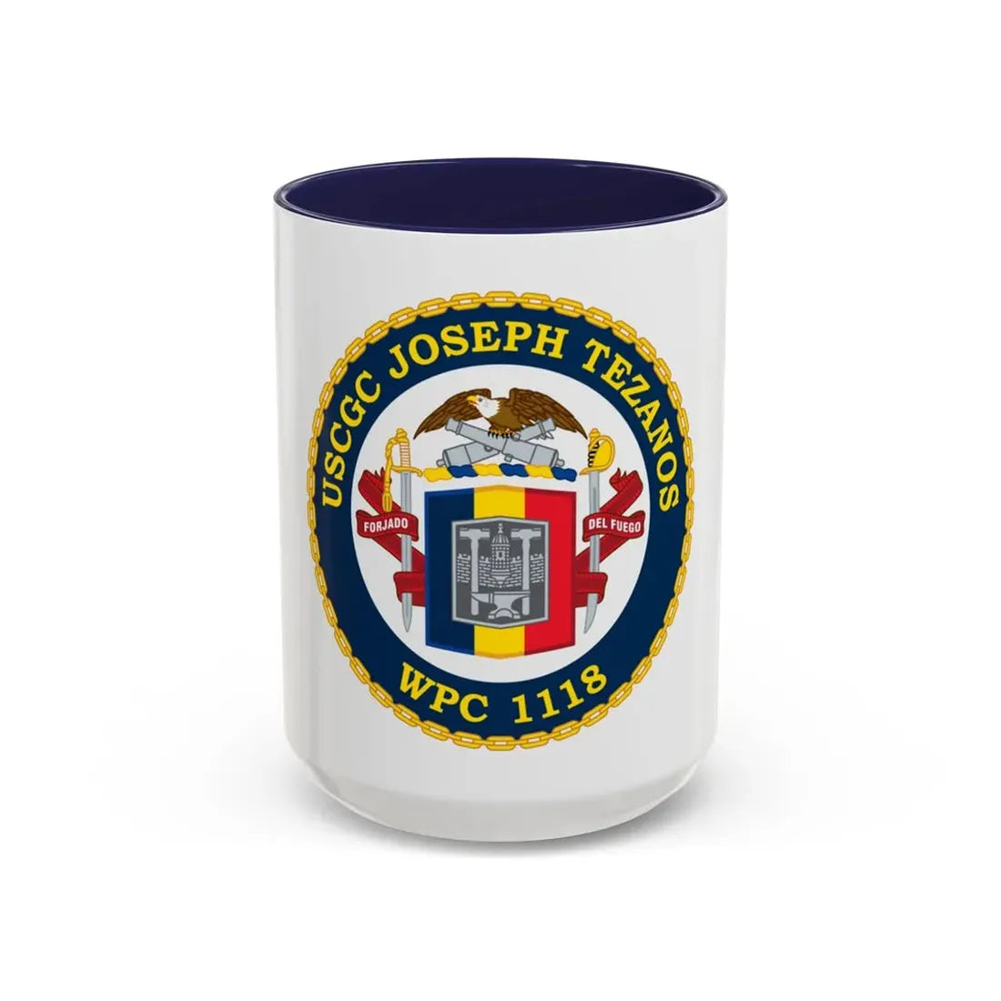 USCG Joseph Tezanos WPC 1118 (U.S. Coast Guard) Accent Coffee Mug 15oz Navy - Go Mug Yourself
