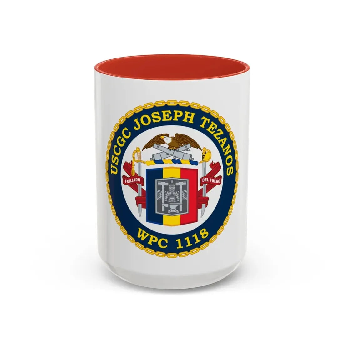 USCG Joseph Tezanos WPC 1118 (U.S. Coast Guard) Accent Coffee Mug 15oz Red - Go Mug Yourself