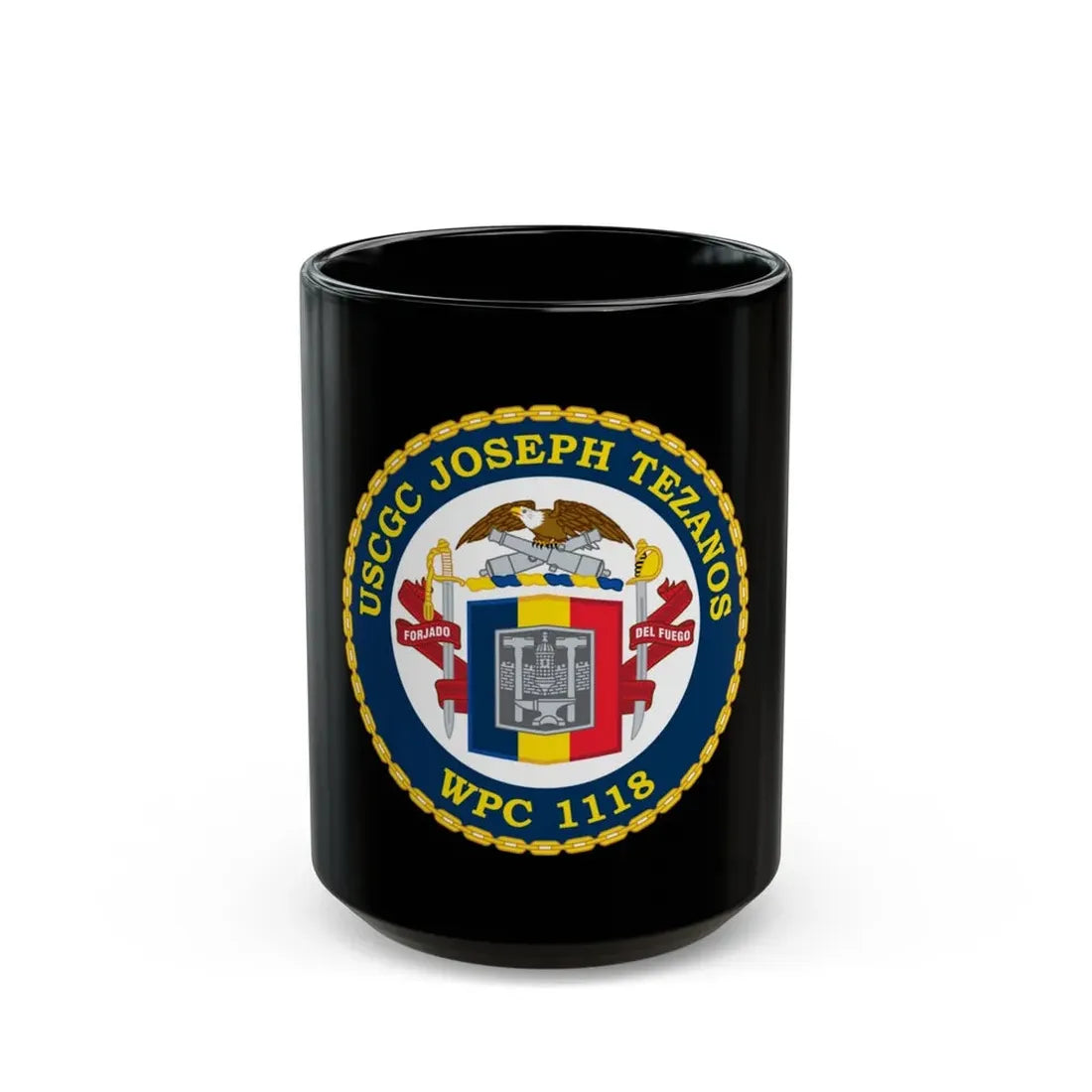 USCG Joseph Tezanos WPC 1118 (U.S. Coast Guard) Black Coffee Mug 15oz - Go Mug Yourself