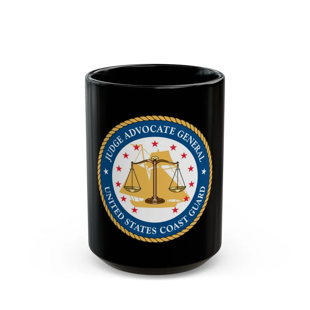 USCG Judge Advocate General (U.S. Coast Guard) Black Coffee Mug-15oz-Go Mug Yourself