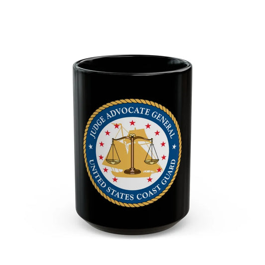 USCG Judge Advocate General (U.S. Coast Guard) Black Coffee Mug-15oz-Go Mug Yourself