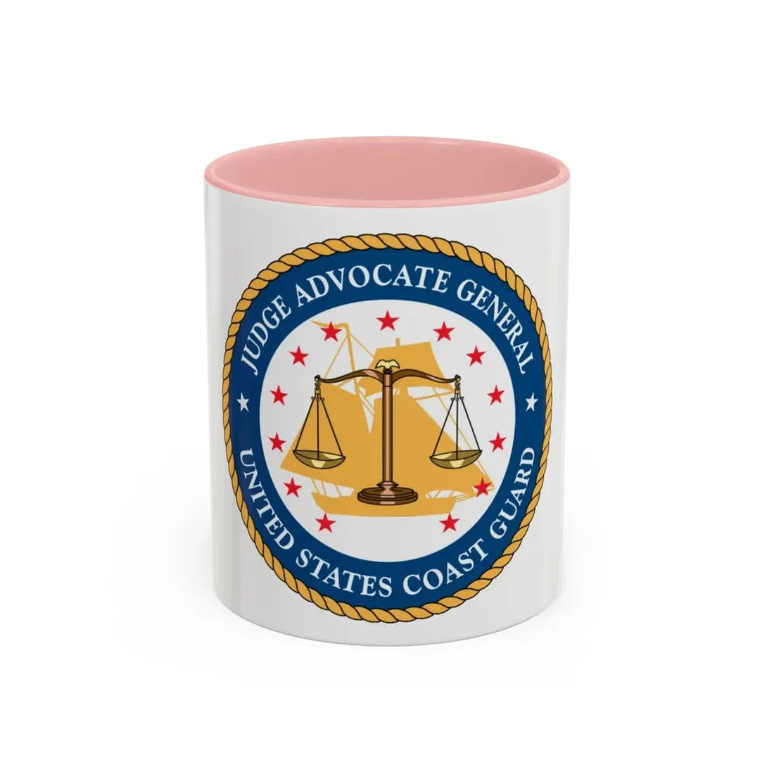 USCG Judge Advocate General (U.S. Coast Guard) Accent Coffee Mug 11oz Pink - Go Mug Yourself