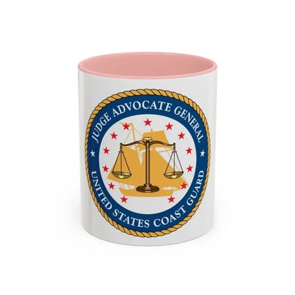 USCG Judge Advocate General (U.S. Coast Guard) Accent Coffee Mug 11oz Pink - Go Mug Yourself
