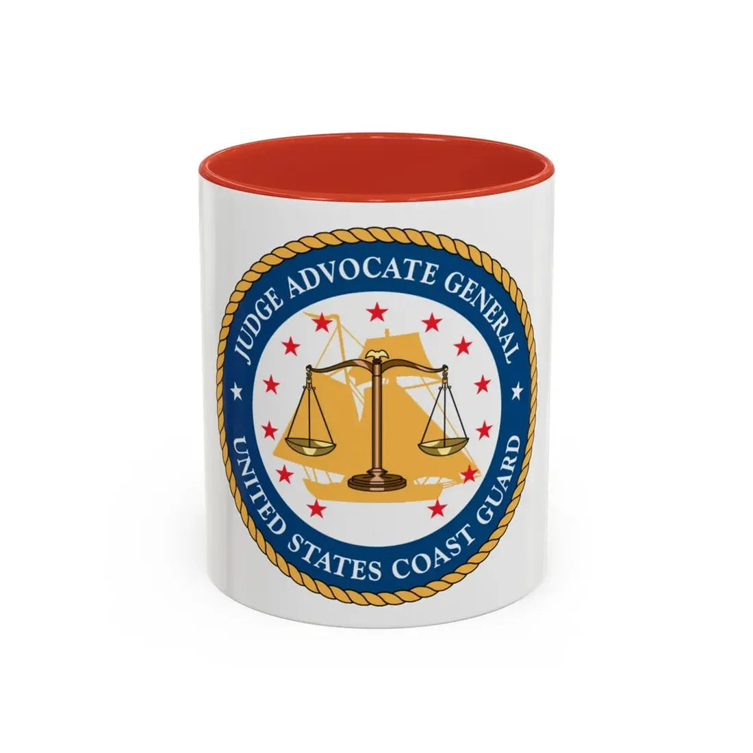 USCG Judge Advocate General (U.S. Coast Guard) Accent Coffee Mug 11oz Red - Go Mug Yourself