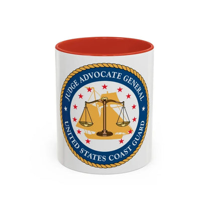 USCG Judge Advocate General (U.S. Coast Guard) Accent Coffee Mug 11oz Red - Go Mug Yourself