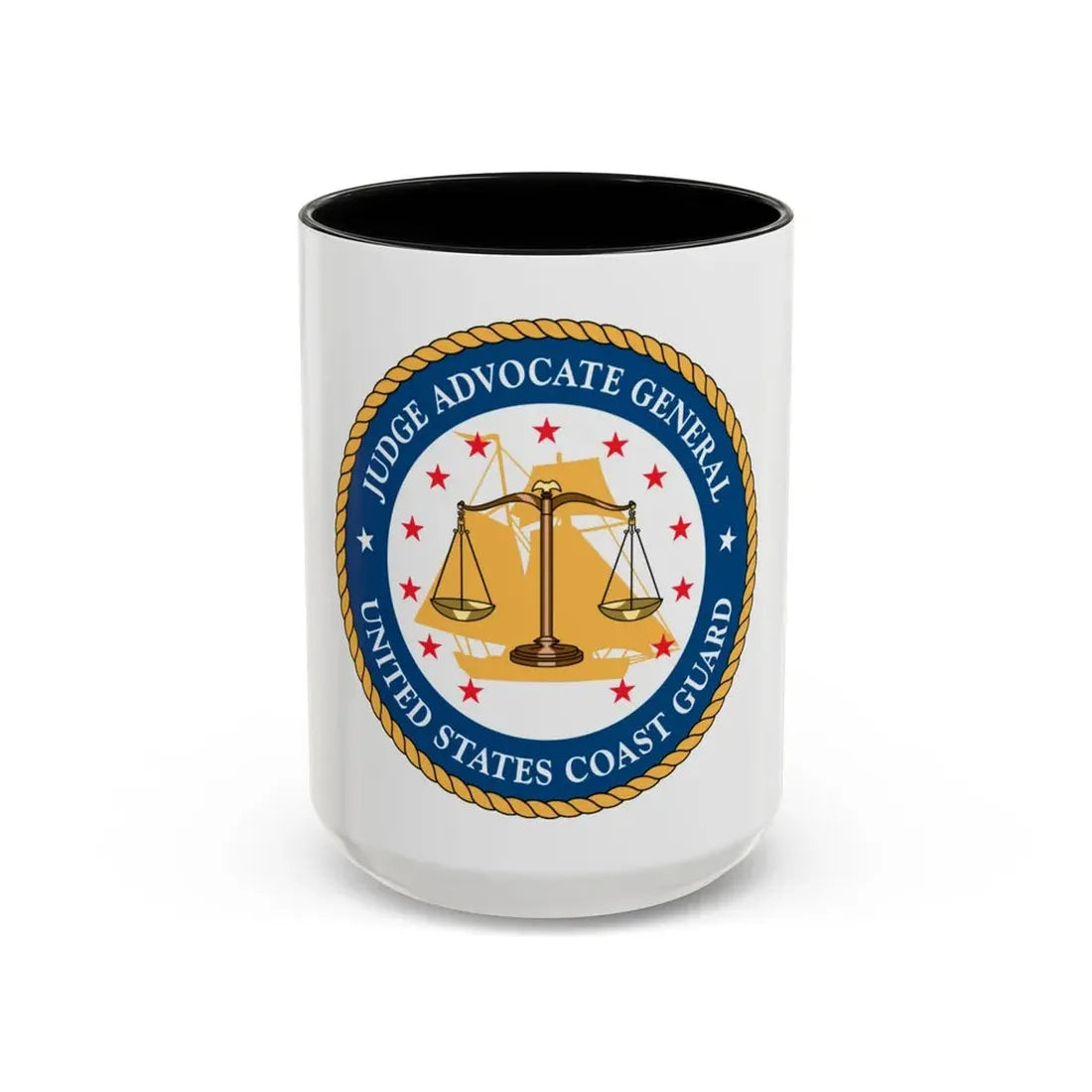 USCG Judge Advocate General (U.S. Coast Guard) Accent Coffee Mug 15oz Black - Go Mug Yourself