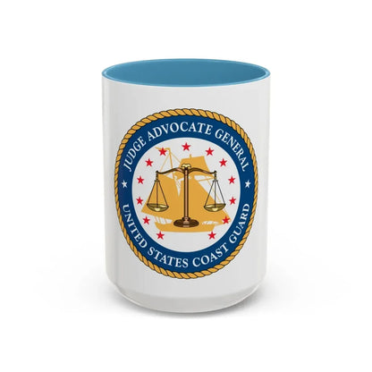 USCG Judge Advocate General (U.S. Coast Guard) Accent Coffee Mug 15oz Light Blue - Go Mug Yourself