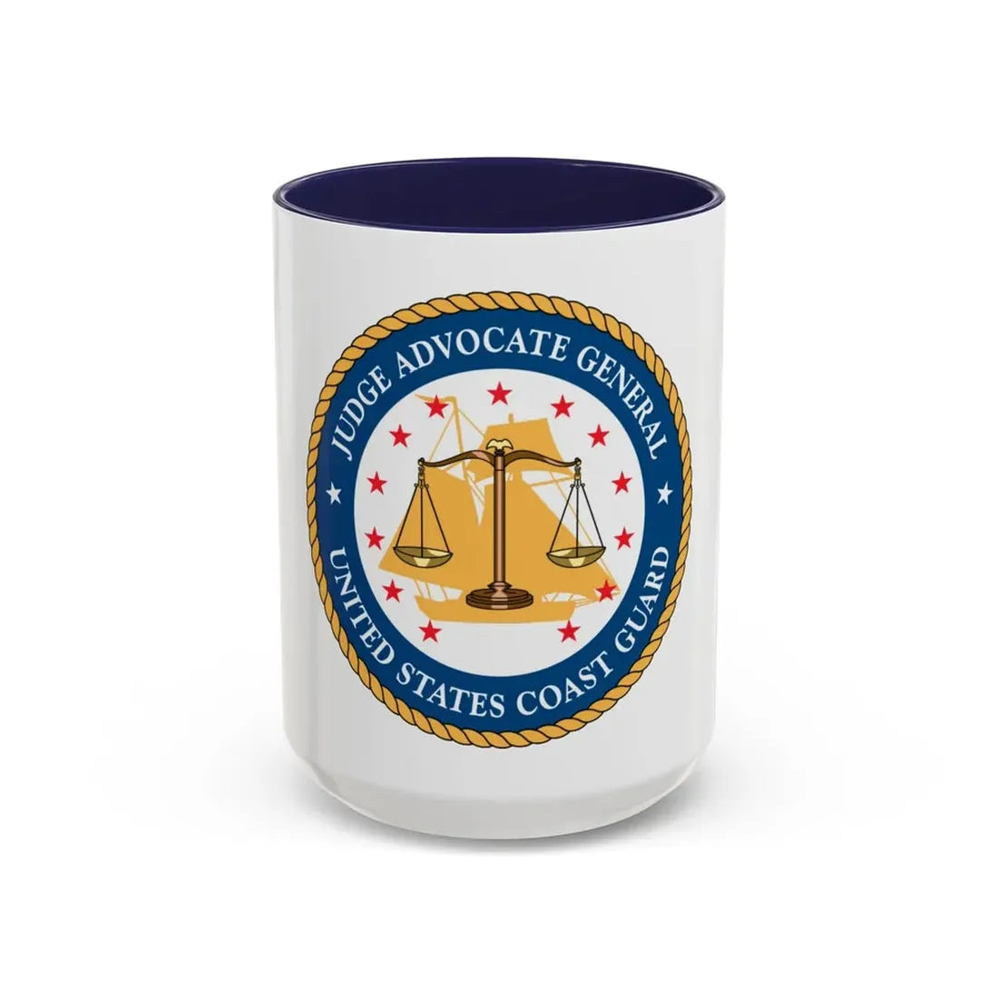 USCG Judge Advocate General (U.S. Coast Guard) Accent Coffee Mug 15oz Navy - Go Mug Yourself
