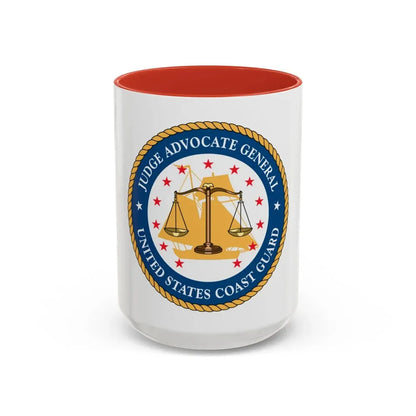 USCG Judge Advocate General (U.S. Coast Guard) Accent Coffee Mug 15oz Red - Go Mug Yourself