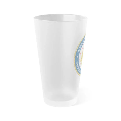USCG Judge Advocate General (U.S. Coast Guard) Frosted Pint Glass 16oz - Go Mug Yourself