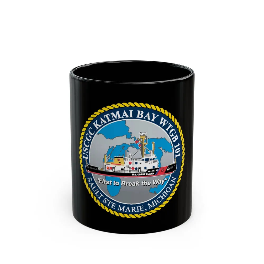 USCG Katmai Bay WTGB 101 (U.S. Coast Guard) Black Coffee Mug-11oz-Go Mug Yourself