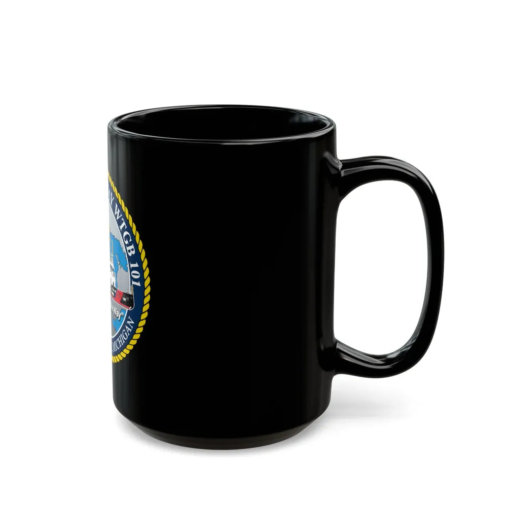 USCG Katmai Bay WTGB 101 (U.S. Coast Guard) Black Coffee Mug-Go Mug Yourself