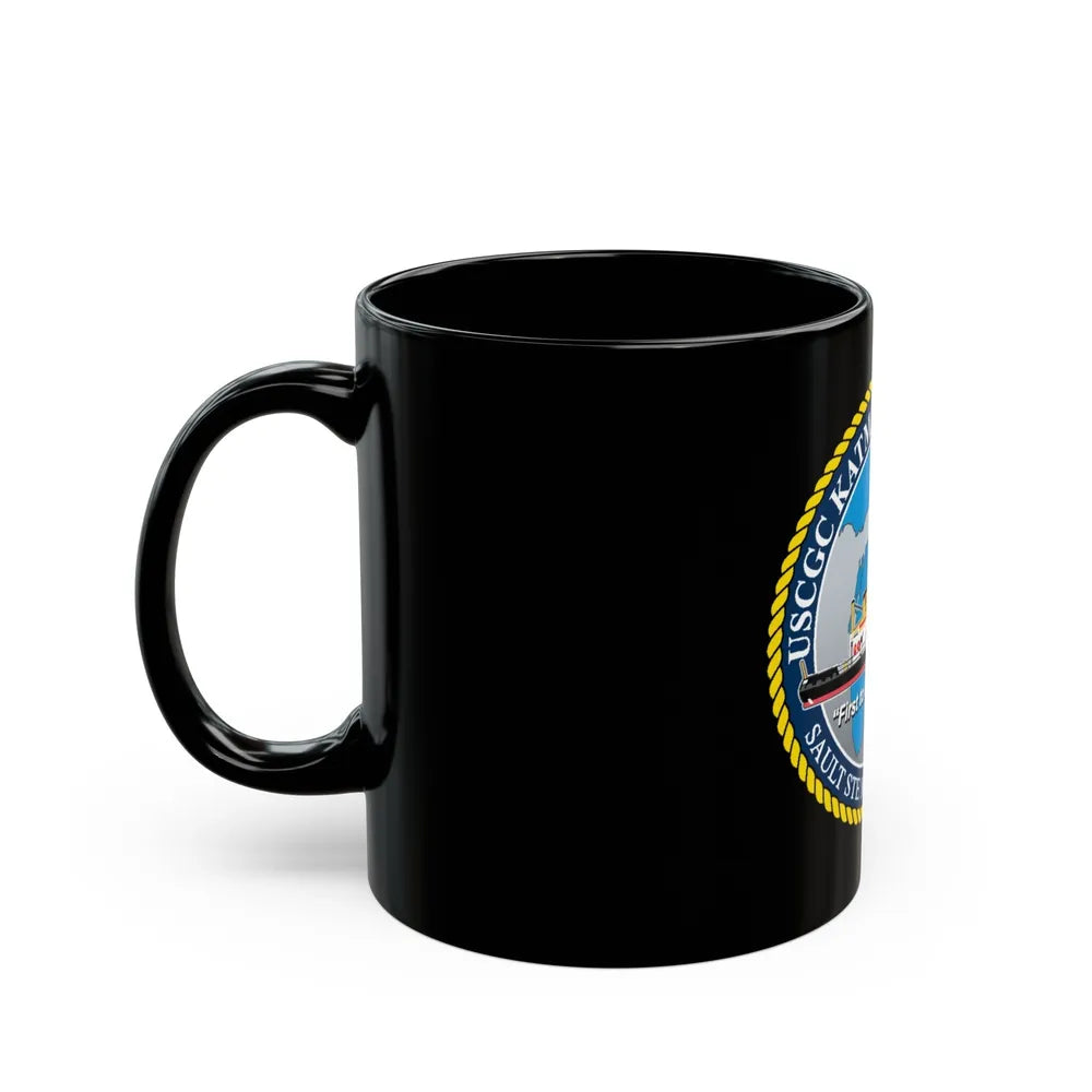 USCG Katmai Bay WTGB 101 (U.S. Coast Guard) Black Coffee Mug-Go Mug Yourself