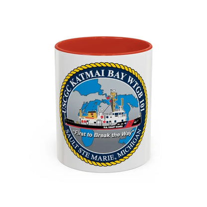 USCG Katmai Bay WTGB 101 (U.S. Coast Guard) Accent Coffee Mug 11oz Red - Go Mug Yourself