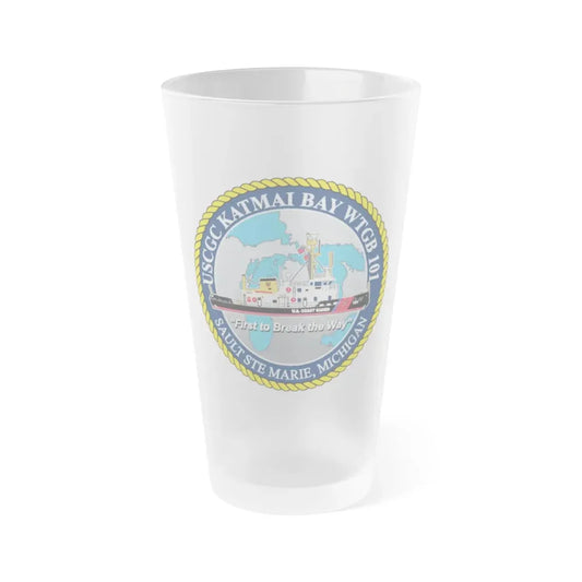 USCG Katmai Bay WTGB 101 (U.S. Coast Guard) Frosted Pint Glass 16oz Default Title - Go Mug Yourself