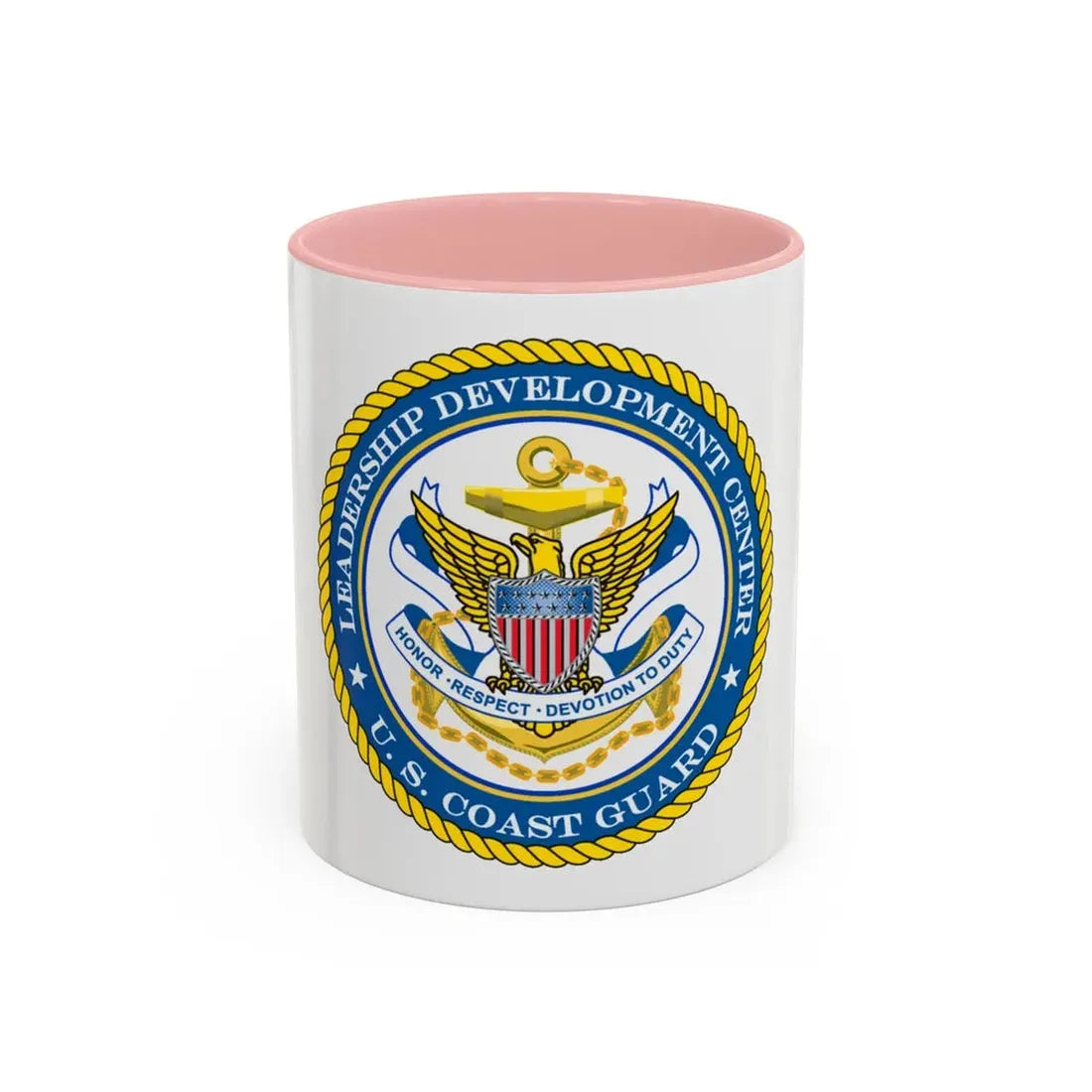 USCG LDC (U.S. Coast Guard) Accent Coffee Mug 11oz Pink - Go Mug Yourself