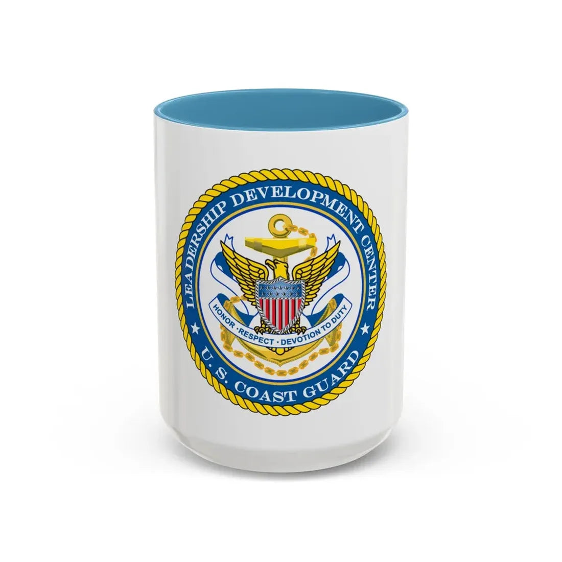 USCG LDC (U.S. Coast Guard) Accent Coffee Mug 15oz Light Blue - Go Mug Yourself