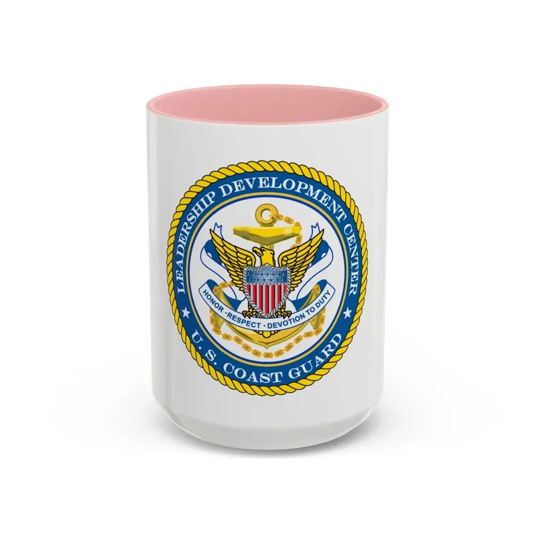 USCG LDC (U.S. Coast Guard) Accent Coffee Mug 15oz Pink - Go Mug Yourself