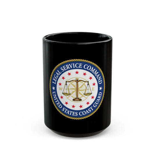 USCG Legal Service Command (U.S. Coast Guard) Black Coffee Mug-15oz-Go Mug Yourself